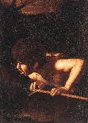 St John the Baptist at the Well ty Caravaggio