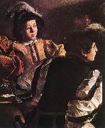 The Calling of Saint Matthew (detail) urt Caravaggio