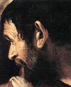 Supper at Emmaus (detail) d Caravaggio
