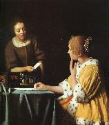 Lady with her Maidservant JanVermeer