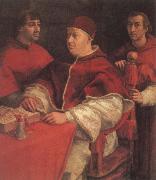 Portrait of Pope Leo X with Cardinals Guillo de Medici and Luigi de Rossi Raphael