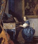 A Young Woman Seated at a Virginal JanVermeer