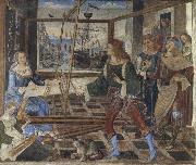 Penelope at the Loom and Her Suitors Pinturicchio