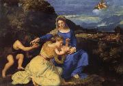 The Virgin and Child with Saint John the Baptist and Saint Catherine  Titian