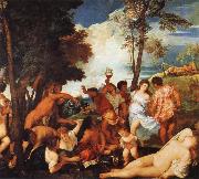 The Bacchanal of the Andrians  Titian