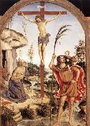 The Crucifixion with Sts Jerome and Christopher Pinturicchio