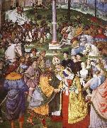 Aeneas Piccolomini Introduces Eleonora of Portugal to Frederick III Pinturicchio