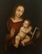Virgin Mary, reading, with the Child Anonymous