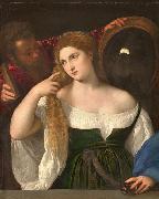 Woman with a Mirror  Titian