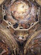 Partial view of the cupola with the pendentive depicting Saint Hilary Correggio