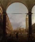 Piazza S.Marco verso la basilica,dall'angolo nord-oves (mk21) Canaletto