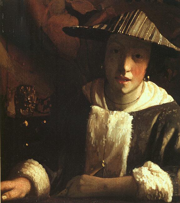 JanVermeer Young Girl with a Flute